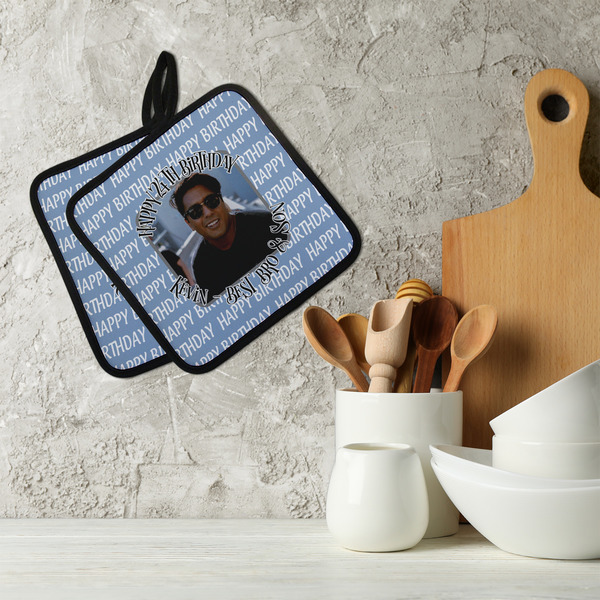 Photo Birthday Neoprene Pot Holder - Set of 2  LIFESTYLE