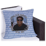 Photo Birthday Outdoor Pillow - 18" (Personalized)