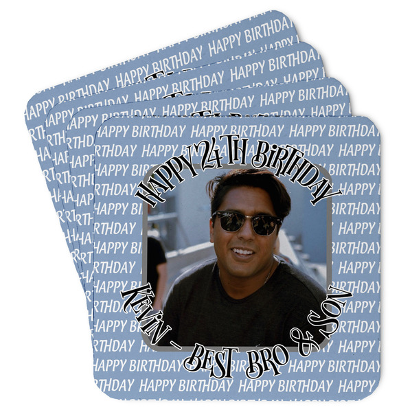Custom Photo Birthday Paper Coasters