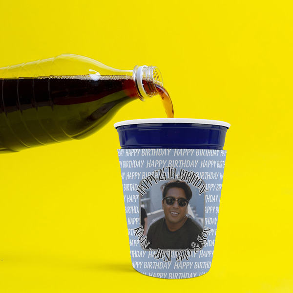 Photo Birthday Party Cup Sleeves - without bottom - Lifestyle