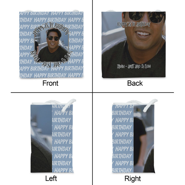 Photo Birthday Party Favor Gift Bag - Matte - Approval