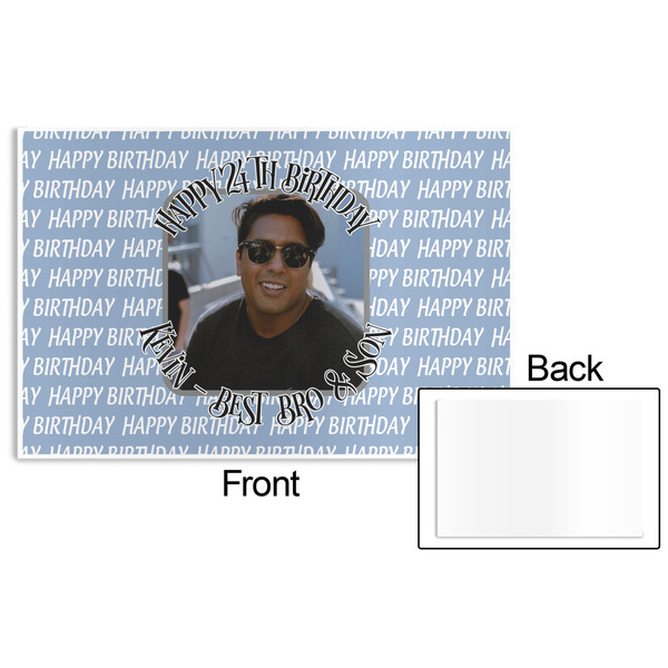 Photo Birthday Disposable Paper Placemat - Front & Back