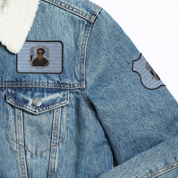 Photo Birthday Patches Lifestyle Jean Jacket Detail