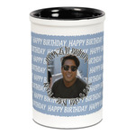 Photo Birthday Ceramic Pencil Holders - Black