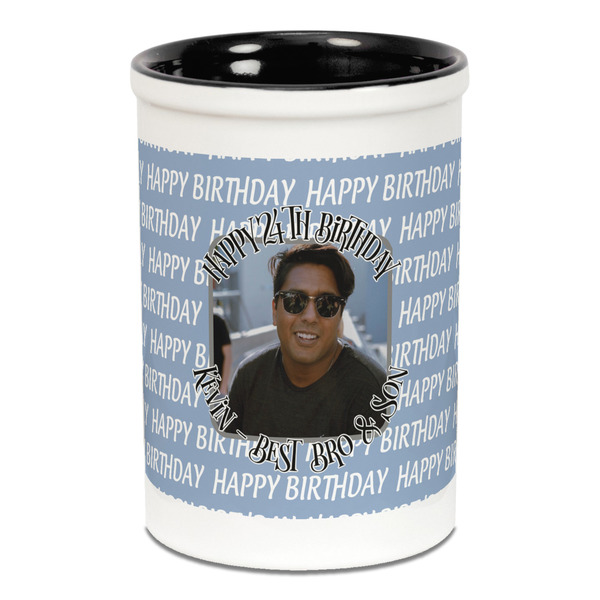 Photo Birthday Pencil Holder - Black