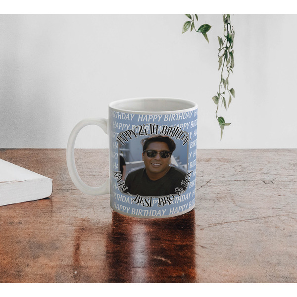 Photo Birthday Personalized Coffee Mug - Lifestyle