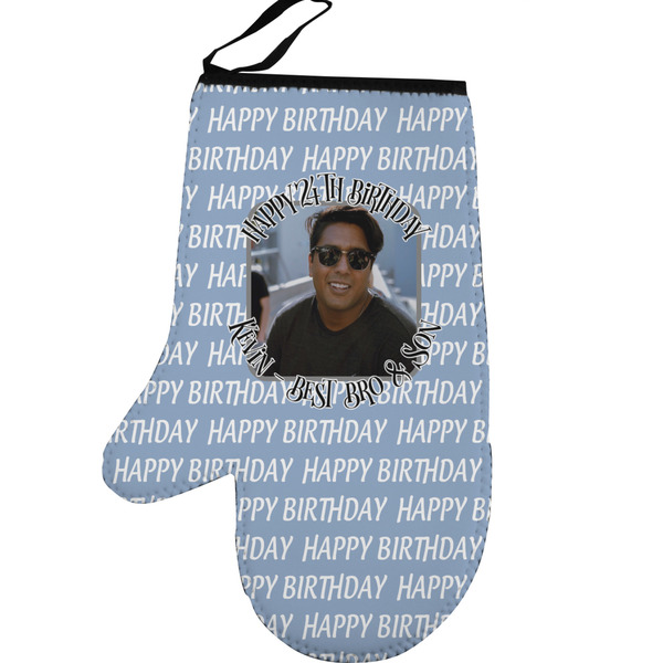 Photo Birthday Personalized Oven Mitt - Left