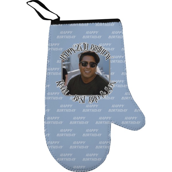 Custom Photo Birthday Right Oven Mitt (Personalized)