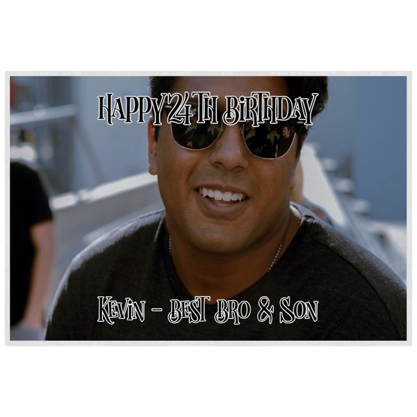 Photo Birthday Personalized Placemat (Back)