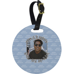 Photo Birthday Plastic Luggage Tag - Round