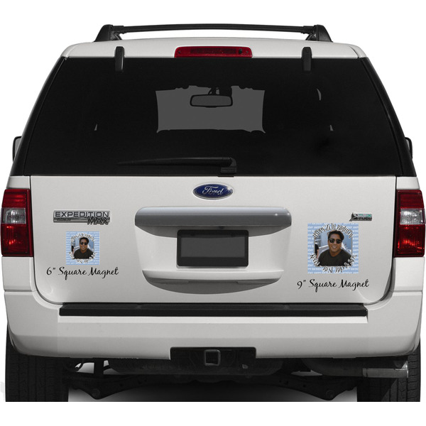 Photo Birthday Personalized Square Car Magnets on Ford Explorer