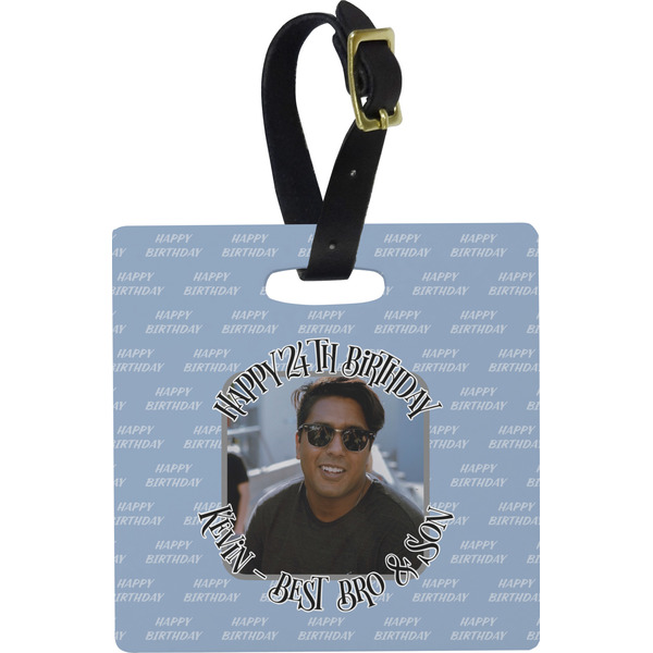 Photo Birthday Personalized Square Luggage Tag