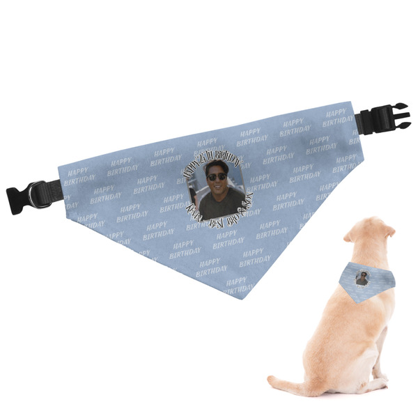 Custom Photo Birthday Dog Bandana - Large (Personalized)