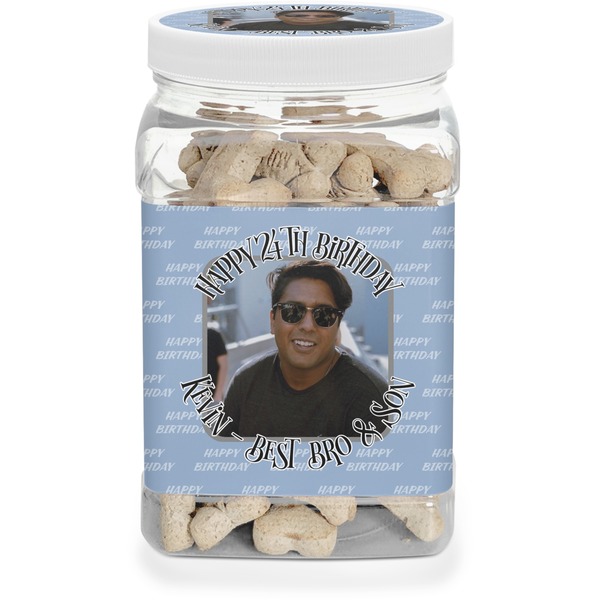 Custom Photo Birthday Dog Treat Jar (Personalized)