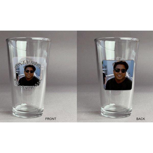 Photo Birthday Pint Glass - Two Content - Approval