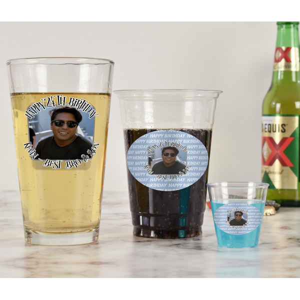 Photo Birthday Pint Glass - Two Content - In Context