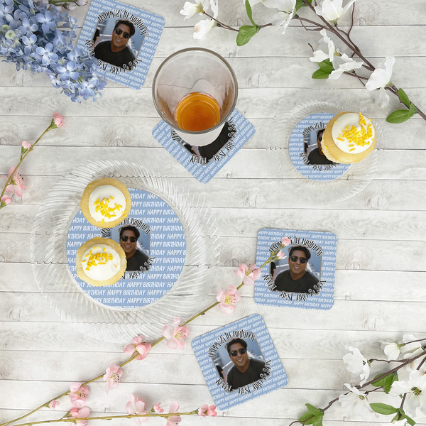 Photo Birthday Plastic Party Appetizer & Dessert Plates - In Context