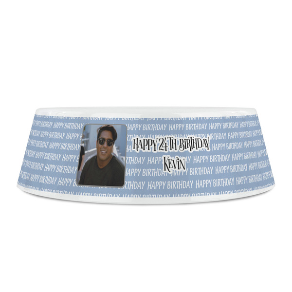 Photo Birthday Plastic Pet Bowls - Small - FRONT