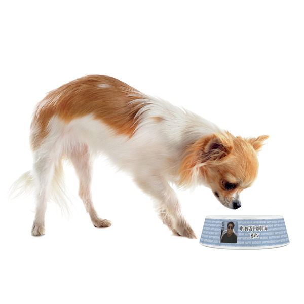 Photo Birthday Plastic Pet Bowls - Small - LIFESTYLE