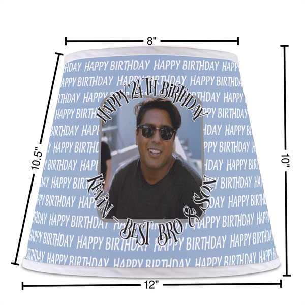Photo Birthday Poly Film Empire Lampshade - Dimensions