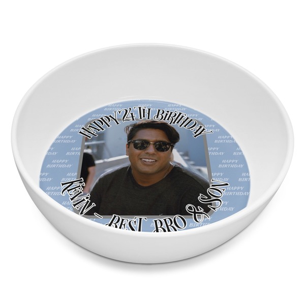 Custom Photo Birthday Melamine Bowl - 8 oz (Personalized)