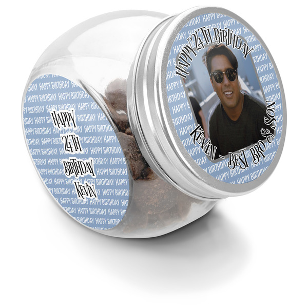 Custom Photo Birthday Puppy Treat Jar (Personalized)
