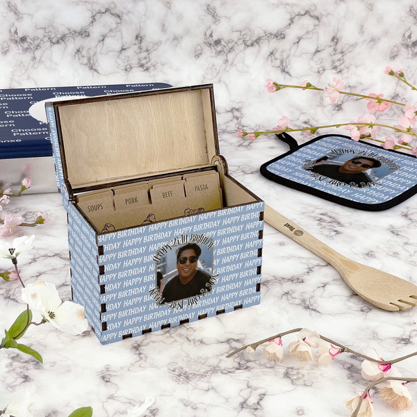 Photo Birthday Recipe Box - Full Color - In Context