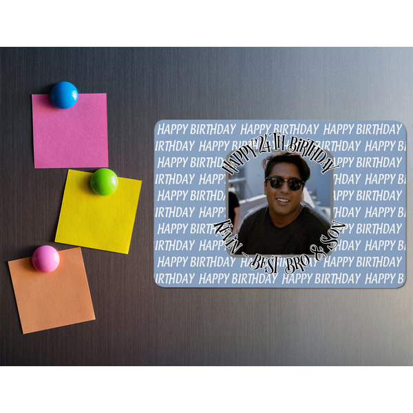 Photo Birthday Rectangular Fridge Magnet - LIFESTYLE