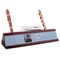 Photo Birthday Red Mahogany Nameplate with Business Card Holder (Personalized)
