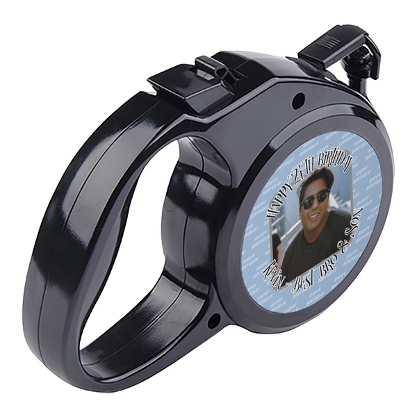 Photo Birthday Retractable Dog Leash - Angle