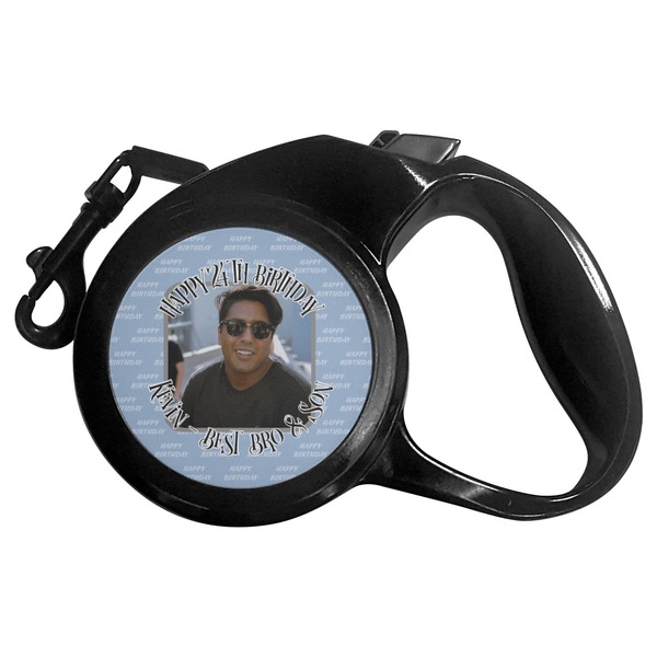 Custom Photo Birthday Retractable Dog Leash (Personalized)