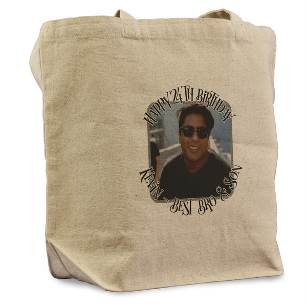 Custom Photo Birthday Reusable Cotton Grocery Bag