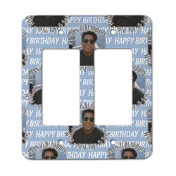 Photo Birthday Rocker Style Light Switch Cover - Two Switch