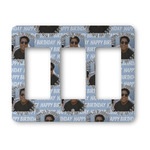 Photo Birthday Rocker Style Light Switch Cover - Three Switch