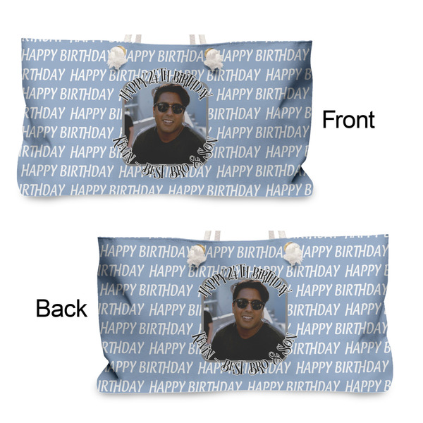 Photo Birthday Large Rope Tote - From & Back View