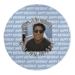 Photo Birthday 5' Round Indoor Area Rug