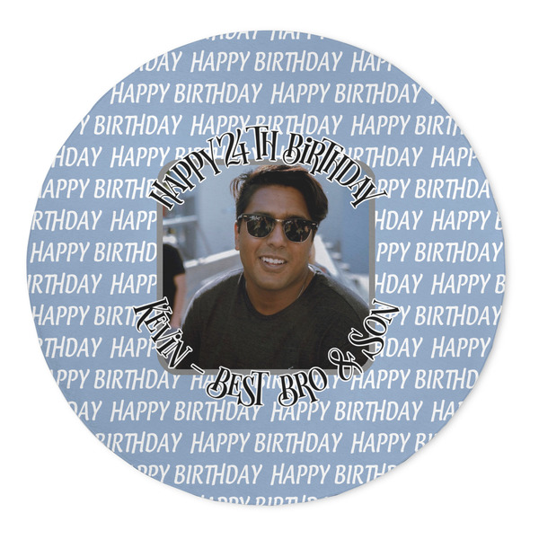 Custom Photo Birthday 5' Round Indoor Area Rug