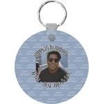 Photo Birthday Round Plastic Keychain