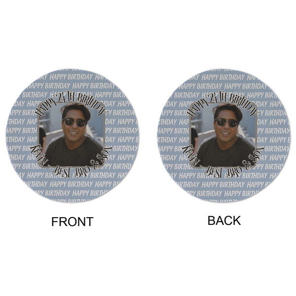 Photo Birthday Round Linen Placemats - APPROVAL (double sided)