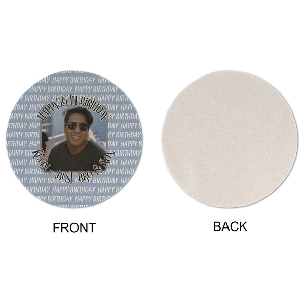 Photo Birthday Round Linen Placemats - APPROVAL (single sided)