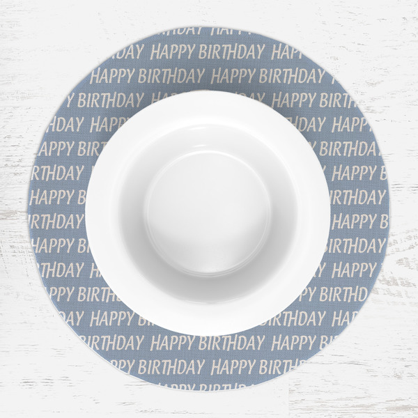 Photo Birthday Round Linen Placemats - LIFESTYLE (single)