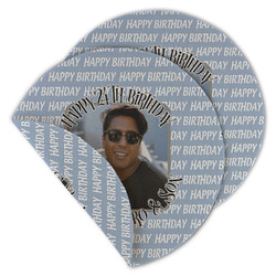 Photo Birthday Round Linen Placemat - Double Sided