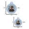 Photo Birthday Round Pet ID Tag - Large - Comparison Scale