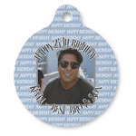 Photo Birthday Round Pet ID Tag - Large