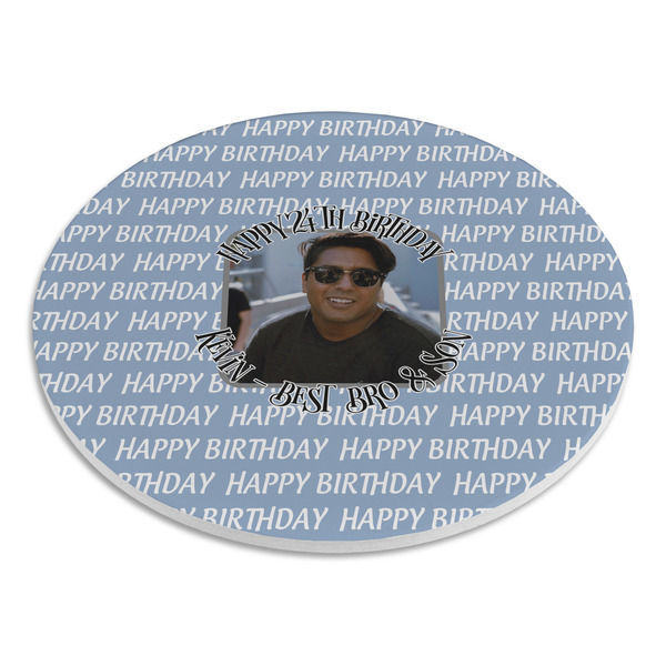 Photo Birthday Round Stone Trivet - Angle View