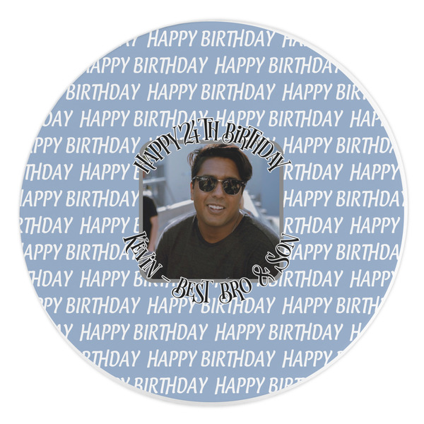 Custom Photo Birthday Round Stone Trivet