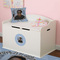Photo Birthday Round Wall Decal on Toy Chest