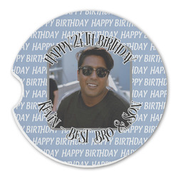 Photo Birthday Sandstone Car Coaster - Single (Personalized)