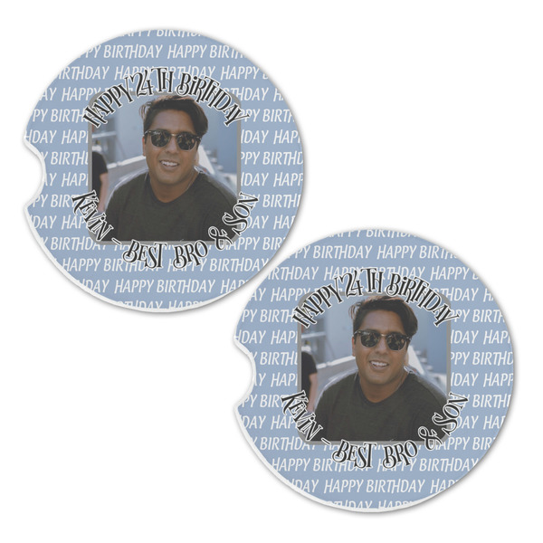 Photo Birthday Sandstone Car Coasters - Set of 2