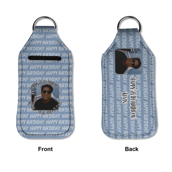 Photo Birthday Sanitizer Holder Keychain - Large APPROVAL (Flat)